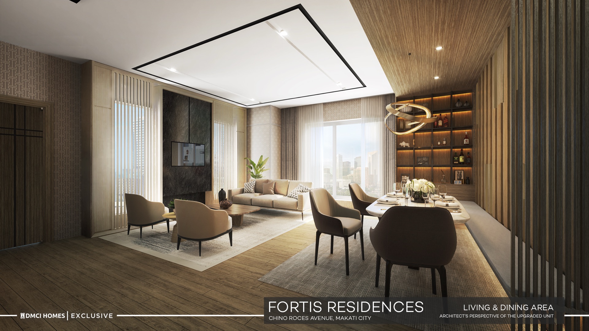 3-Bedroom living and dining area