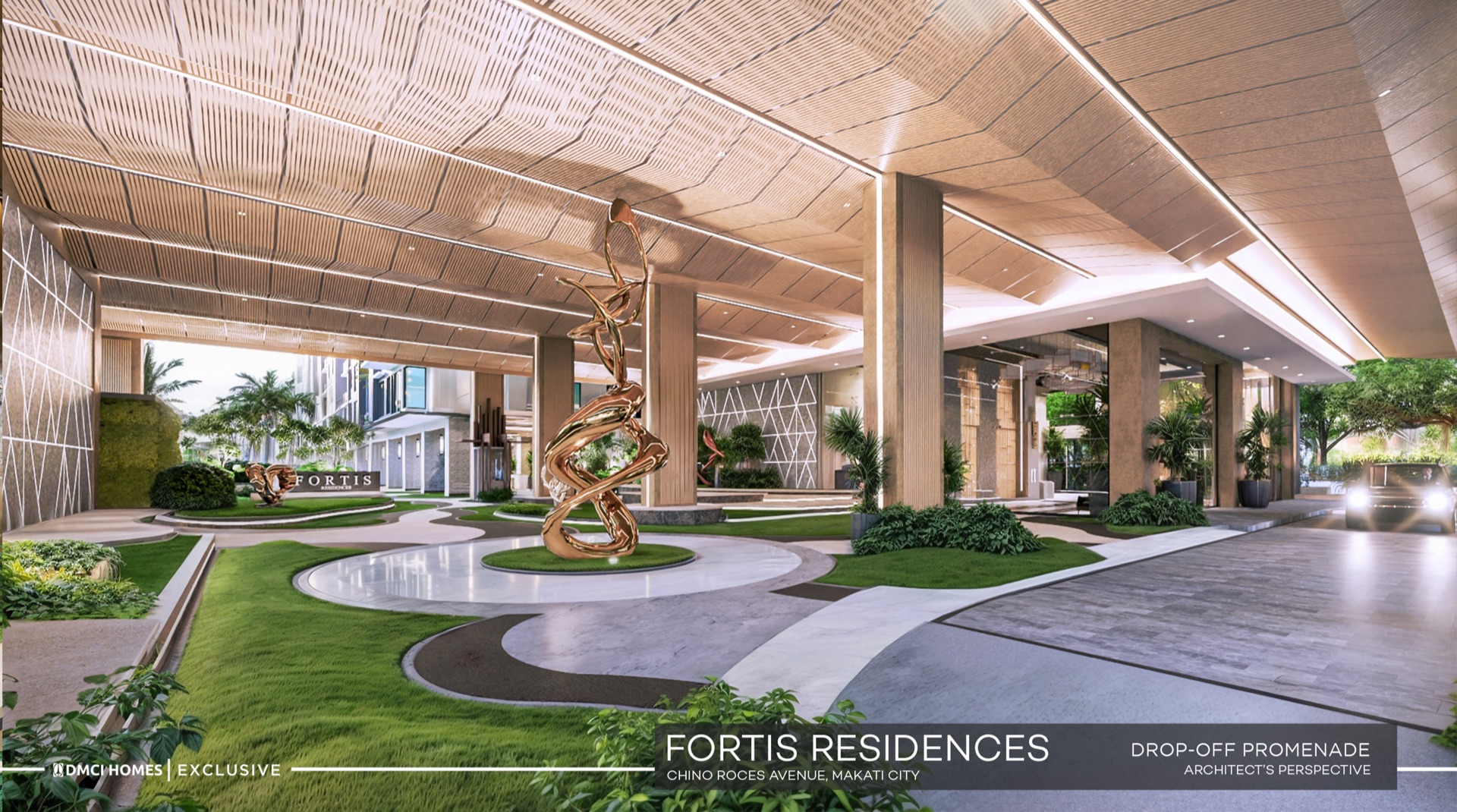 Fortis Residences drop-off promenade entrance