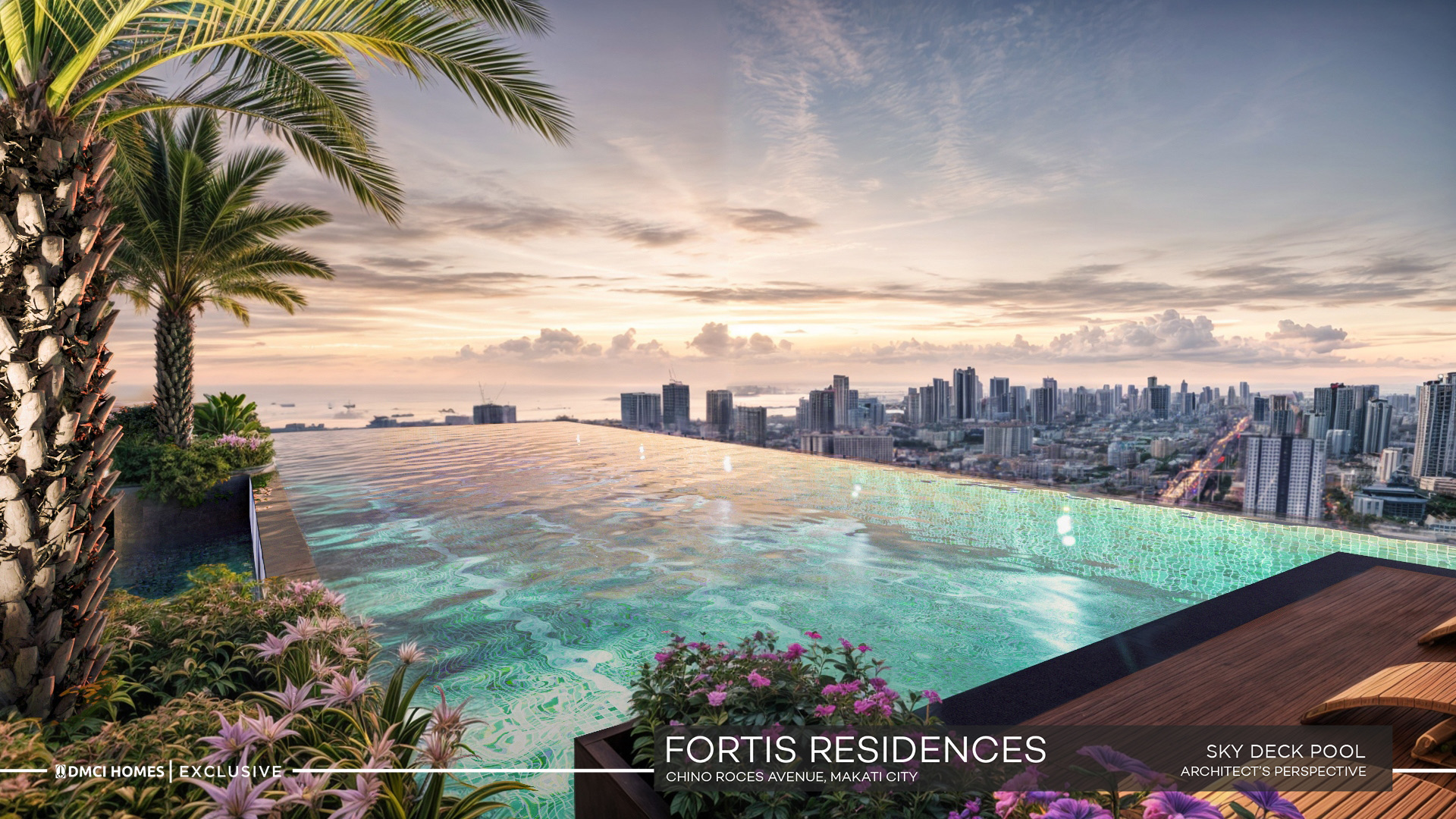 Sky deck pool view
