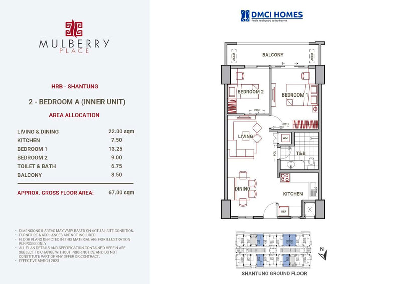 2-Bedroom floor plan