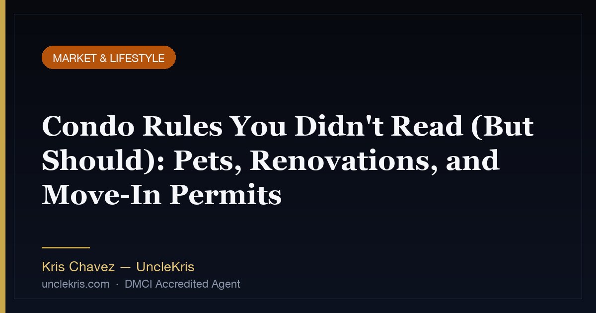 Condo Rules You Didn't Read (But Should): Pets, Renovations, and Move-In Permits