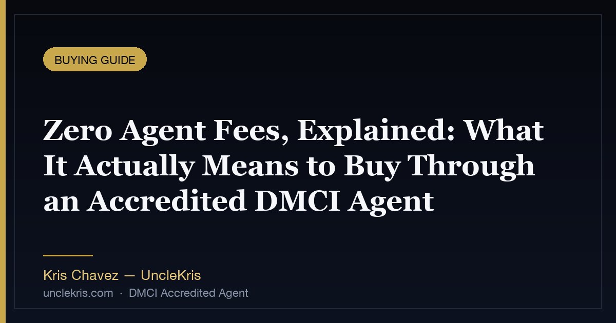 Zero Agent Fees, Explained: What It Actually Means to Buy Through an Accredited DMCI Agent
