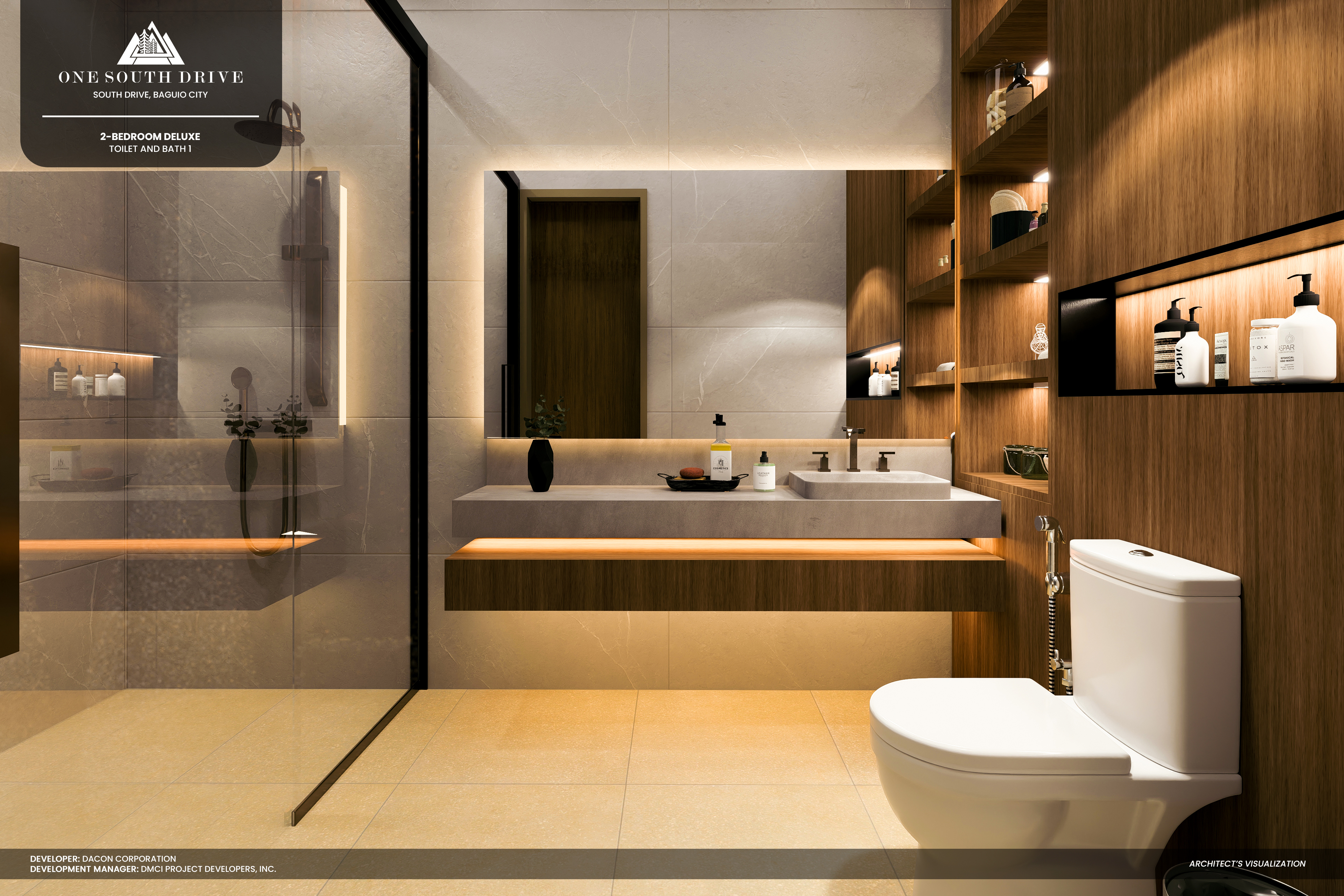 Bathroom finishes — One South Drive