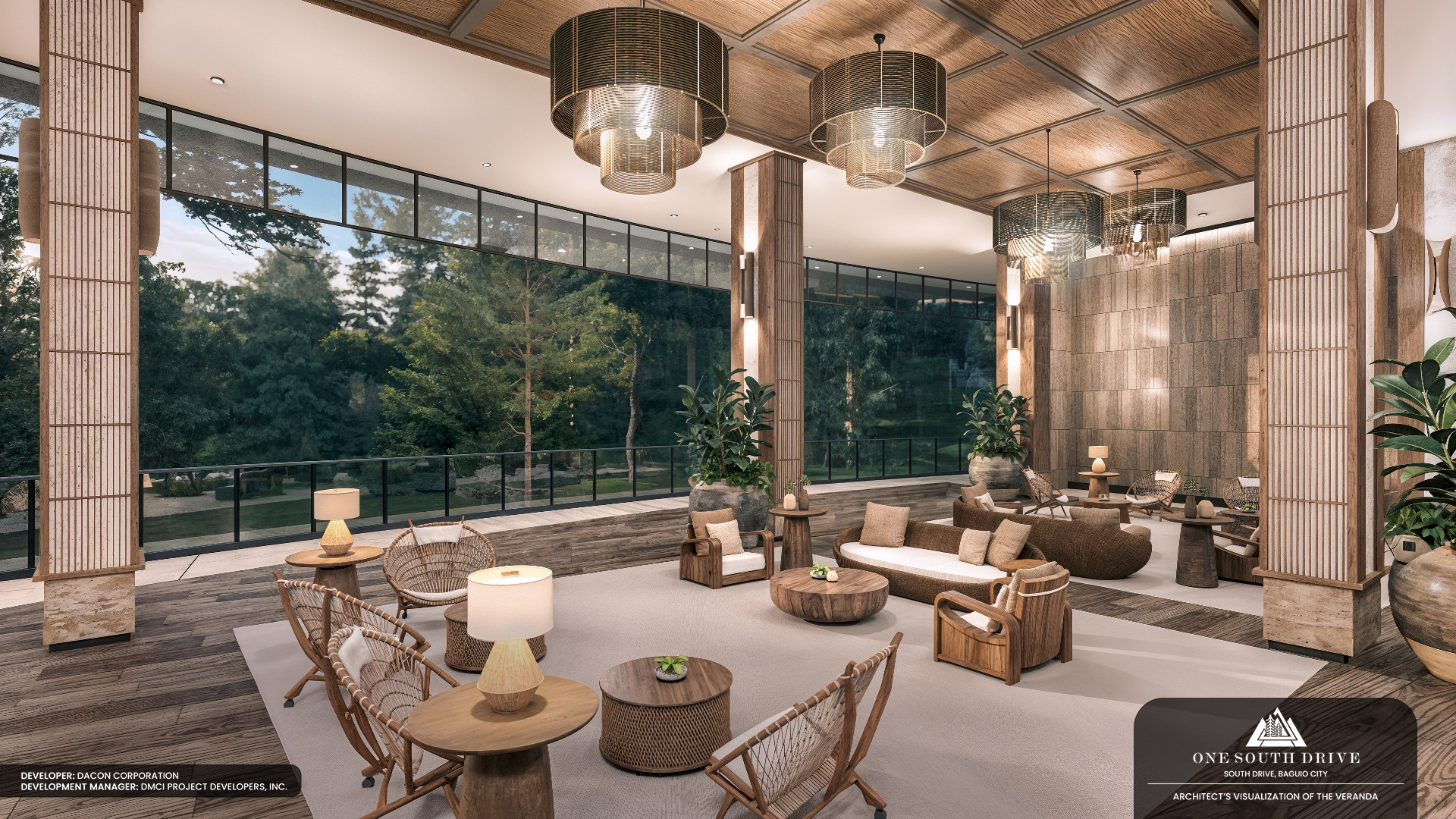 The Veranda at One South Drive, facing the Baguio highlands